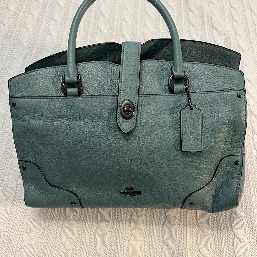 Coach Teal Leather Satchel